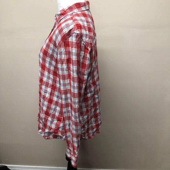VTG Eddie Bauer Plaid Flannel Button Down NWT Lg - Picture 5 of 8